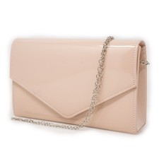 Pochette rosa cipria vernice